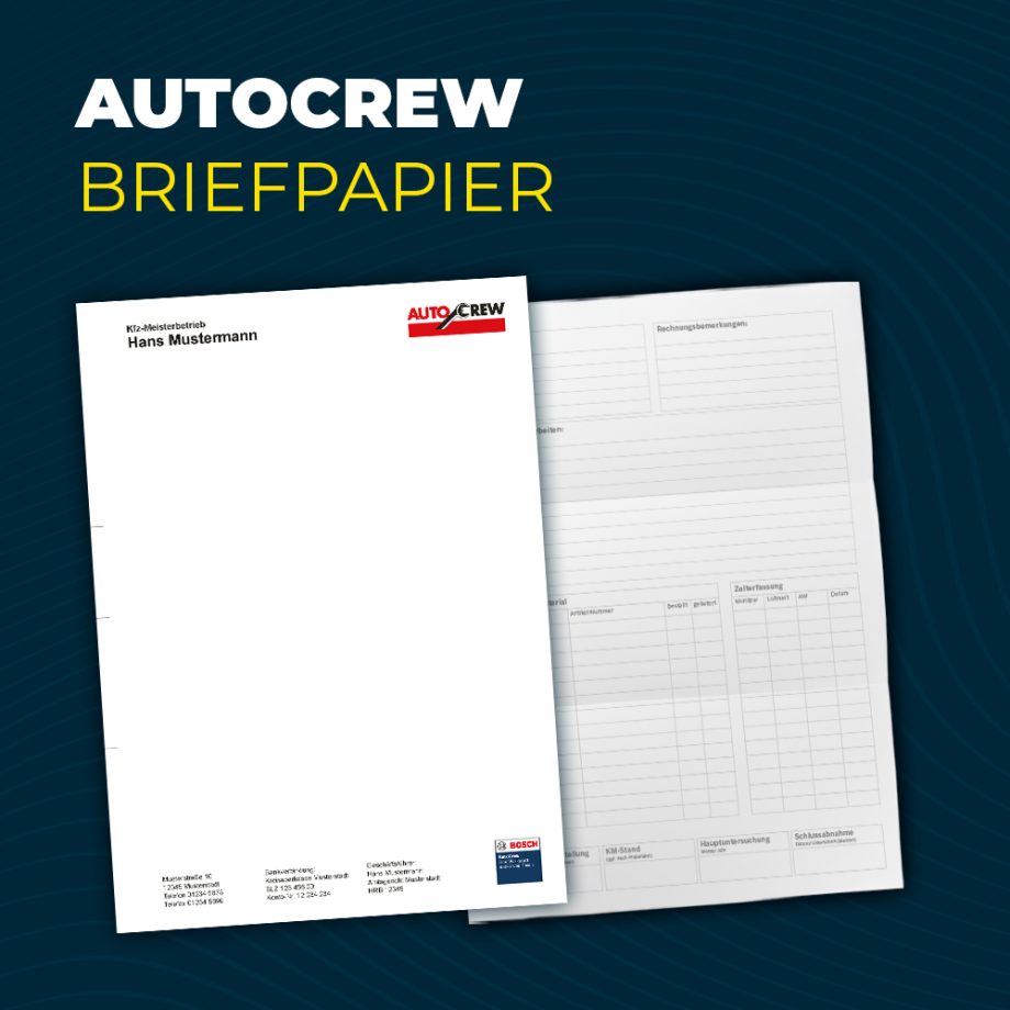 AC Briefpapier Werkstattkarte